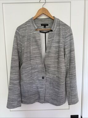 Banana Republic Gray Textured Knit Blazer